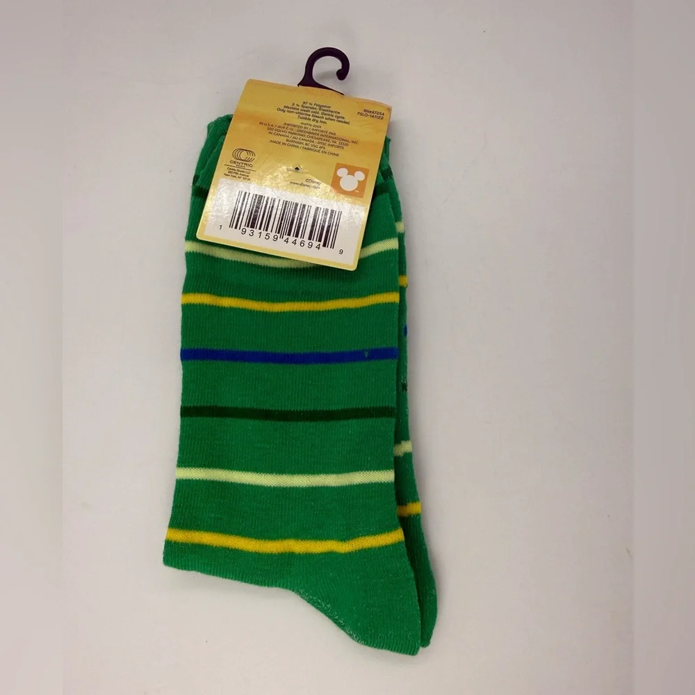 Disney Stitch Lucky Irish Socks Green St‎ Patrick's Day Crew Horseshoe NWT Adult